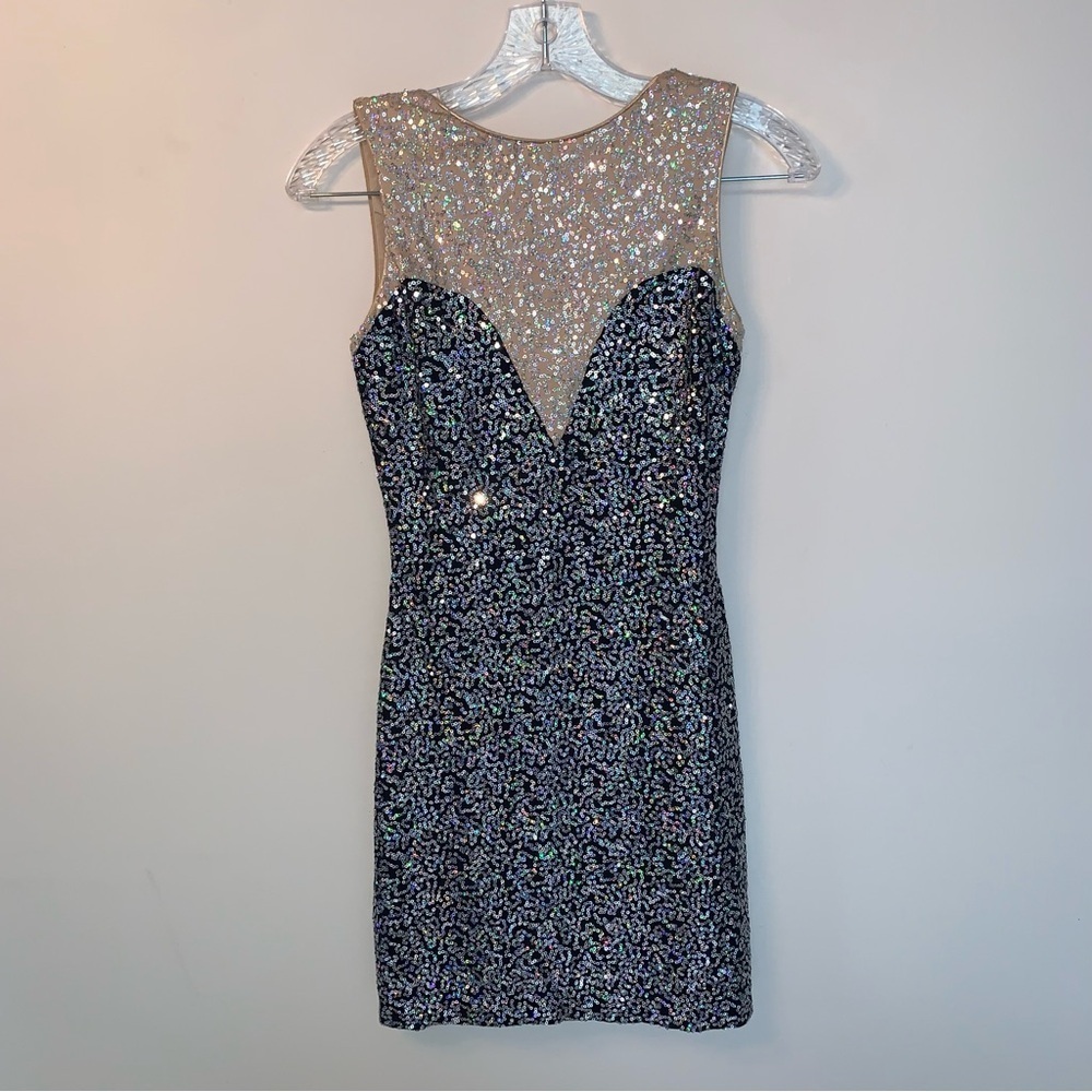 Dress the Population Sequin Body Con Sparkly Party Dress S